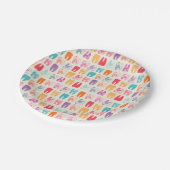 グランジな歯パターン ペーパープレート (アングル)