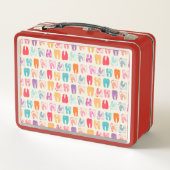 グランジな歯パターン メタルランチボックス (裏面)