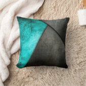 グランジな水彩画および金属板の|の装飾用クッション クッション (ブランケット)