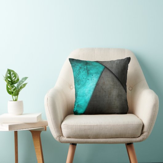 グランジな水彩画および金属板の|の装飾用クッション クッション (椅子)