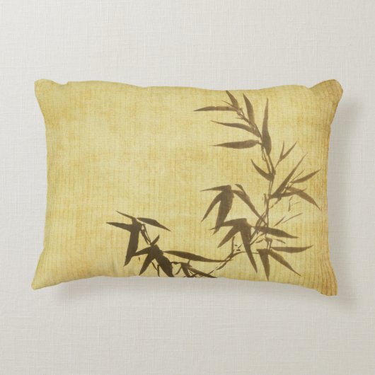 グランジな汚されたタケの紙の背景 アクセントクッション (裏面)