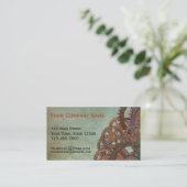 グランジな灰色のSteampunk 名刺 (スタンド正面)