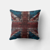 グランジな煉瓦英国国旗のトスの枕 クッション (裏面)