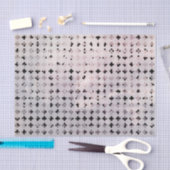 グランジな白黒は十字の幾何学的なパターン衰退しました 薄葉紙 (クラフト)