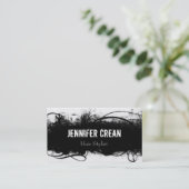 グランジな白黒名刺 予約カード (スタンド正面)