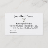 グランジな白黒名刺 予約カード (裏面)