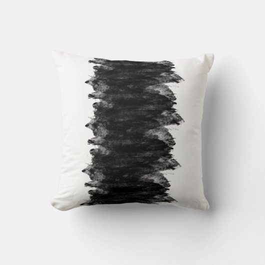グランジな白黒 クッション (正面)