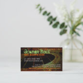 グランジな石のギター音楽スタジオの名刺 ロイヤリティカード (スタンド正面)