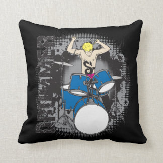 グランジな石のドラマーの装飾用クッション クッション