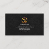 グランジな科学の要素の周期表の黒 名刺 (裏面)