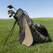 グランジな競馬の泥トラック ゴルフタオル (グリーン)