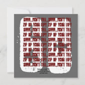 グランジな第60誕生日赤くおよび黒いW204を驚かして下さい 招待状 (裏面)