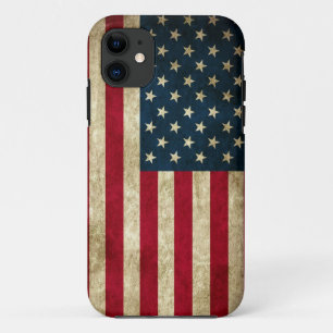 グランジな米国旗 iPhone 11 ケース