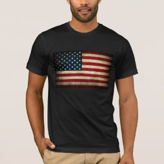 グランジな米国旗 Tシャツ