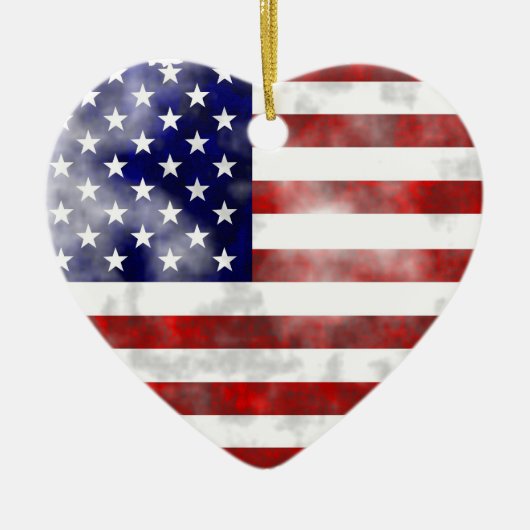 グランジな米国 セラミックオーナメント (正面)