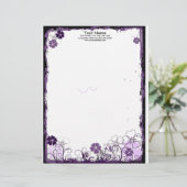 グランジな紫色によってはレターヘッドが開花します レターヘッド (スタンド正面)