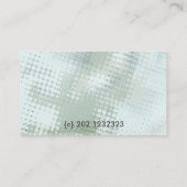 グランジな緑のモダンな景色芸術家の庭仕事 名刺 (裏面)