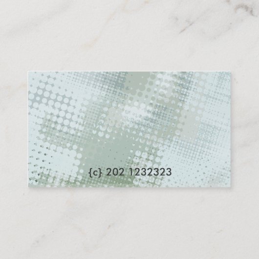 グランジな緑のモダンな景色芸術家の庭仕事 名刺 (裏面)