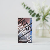 グランジな織り目加工のメーキャップアーティストの名刺 名刺 (スタンド正面)