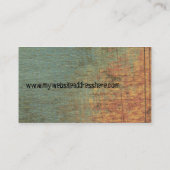 グランジな織り目加工の芸術のウェブサイトの名刺 名刺 (裏面)