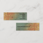 グランジな織り目加工の芸術の細いウェブサイトの名刺 スキニー名刺 (正面/裏面)