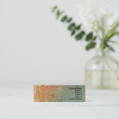 グランジな織り目加工の芸術の細いウェブサイトの名刺 スキニー名刺 (スタンド正面)