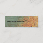 グランジな織り目加工の芸術の細いウェブサイトの名刺 スキニー名刺 (裏面)