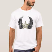 グランジな翼の星の人のティー(ライト) Tシャツ (正面)