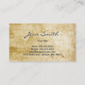 グランジな背景のピアノ音楽業界カード 名刺 (裏面)