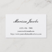 グランジな背景のピンクの名刺との花柄 名刺 (裏面)