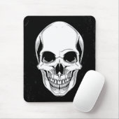 グランジな背景の恐い笑ったスカル マウスパッド (マウス)