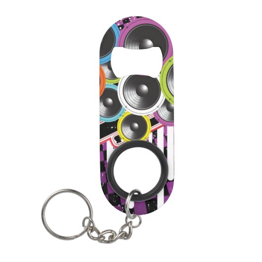 グランジな背景 キーホルダー栓抜き (正面)