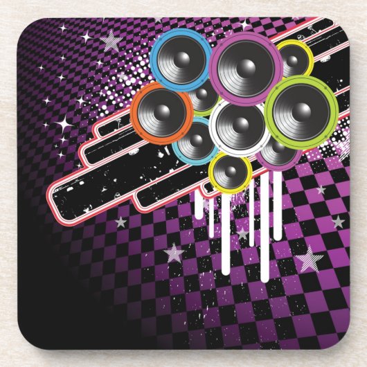 グランジな背景 コースター (正面)