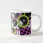 グランジな背景 ジャンボコーヒーマグカップ (右)