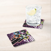 グランジな背景 スクエアペーパーコースター (インサイチュ)