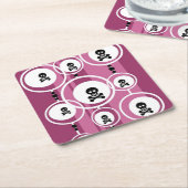 グランジな背景 スクエアペーパーコースター (アングル)