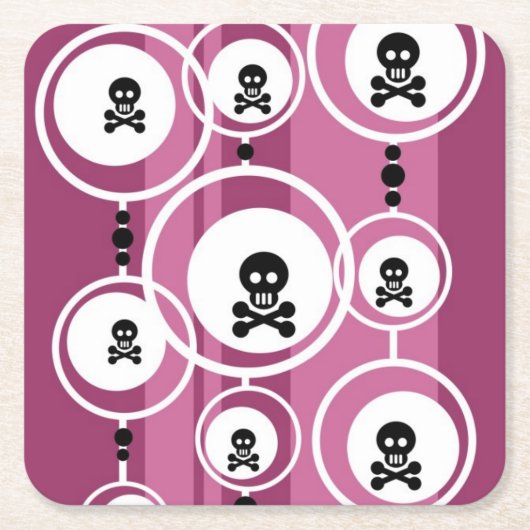 グランジな背景 スクエアペーパーコースター (正面)