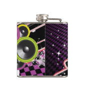 グランジな背景 フラスク (裏面)