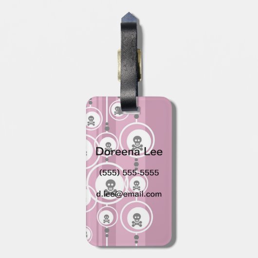 グランジな背景 ラゲッジタグ (裏面縦)