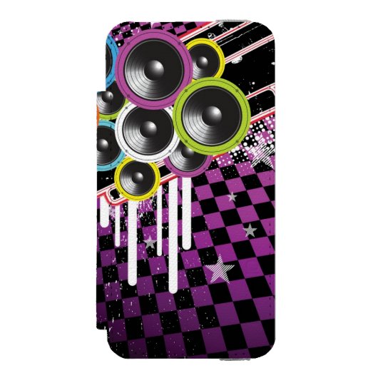 グランジな背景 INCIPIO iPhoneウォレットケース (フォリオ 正面)