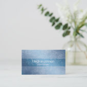 グランジな花の青く粋な名刺 名刺 (スタンド正面)