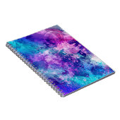 グランジな芸術カバーが付いている螺線形ジャーナル ノートブック (右側)