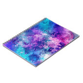 グランジな芸術カバーが付いている螺線形ジャーナル ノートブック (左側)