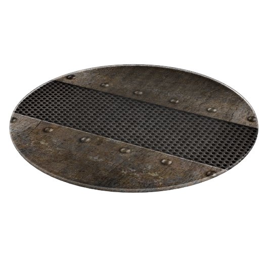 グランジな金属の背景 カッティングボード (角)