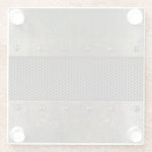 グランジな金属の背景 ガラスコースター (裏面)