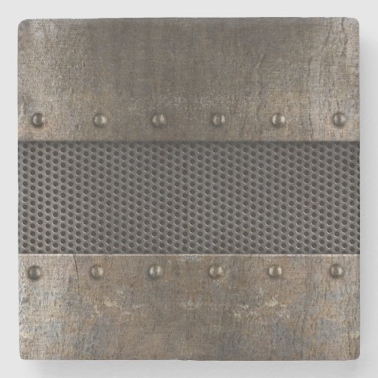 グランジな金属の背景 ストーンコースター (正面)