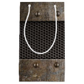 グランジな金属の背景 スモールペーパーバッグ (正面)