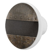 グランジな金属の背景 セラミックノブ (右)