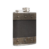 グランジな金属の背景 フラスク (右)