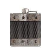 グランジな金属の背景 フラスク (裏面)